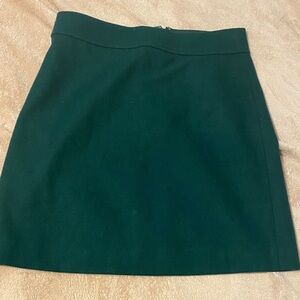 Jcrew forest green Women's wool Skirt